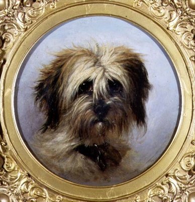 梗犬的头（板油画 作者 艾格尼丝·邓达斯（Agnes Dundas）