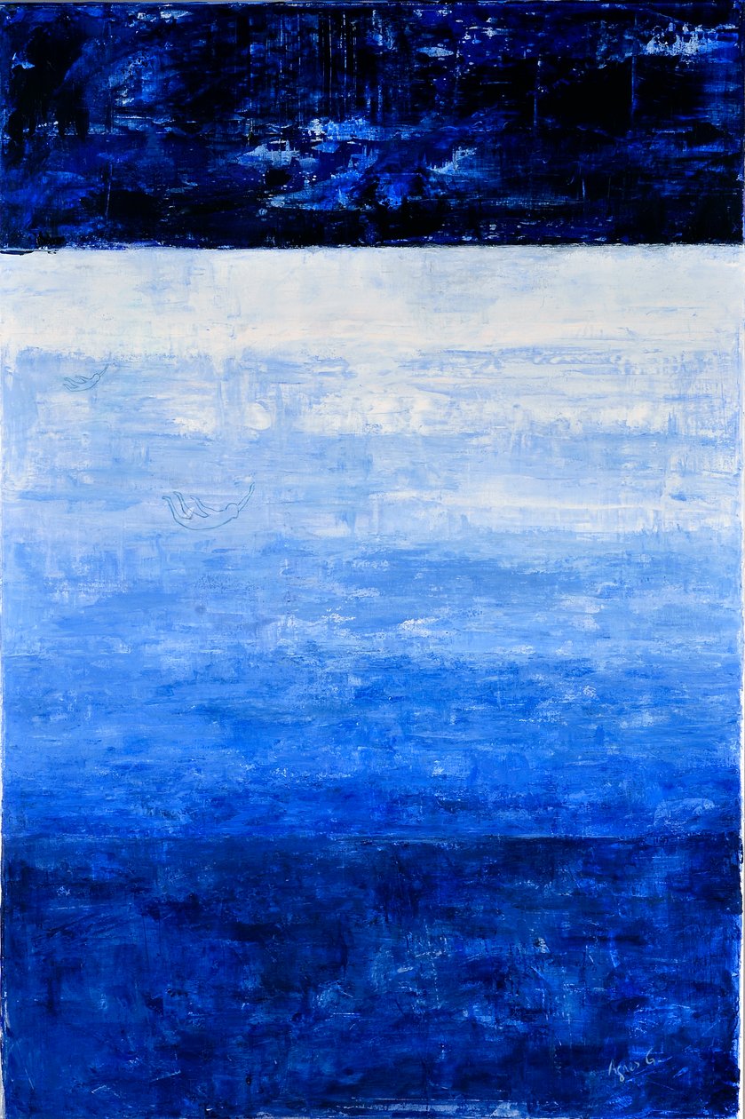 而跳，2018（丙烯酸画布） 作者 艾格尼丝·吉拉登