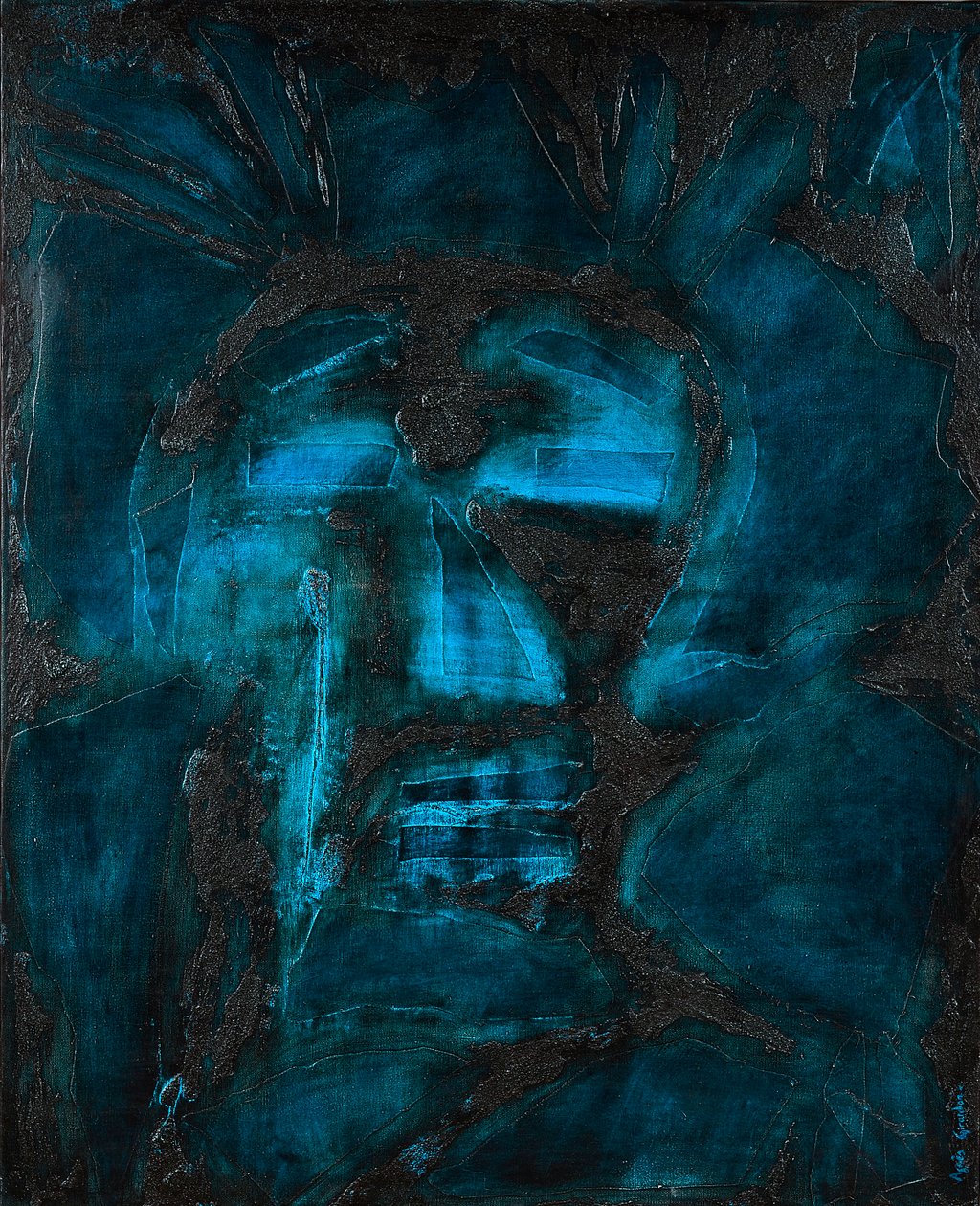 亨利，2014（混合技法，布面油画） 作者 艾格尼丝·吉拉登