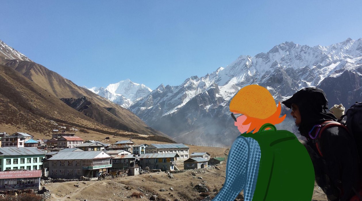 Langtang，2023（照片上的数字艺术） 作者 艾格尼丝·吉拉登