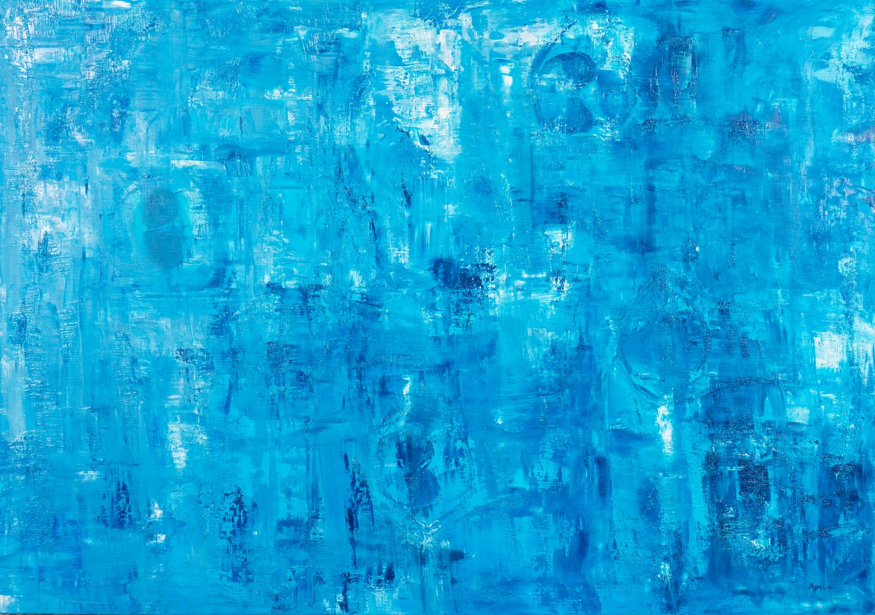 Les Témoins，2018（沙子和油的混合技术） 作者 艾格尼丝·吉拉登