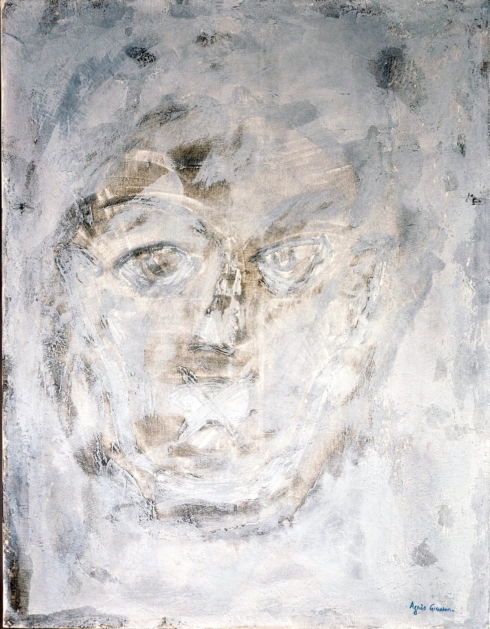原始，2014（混合技术，沙子和丙烯酸） 作者 艾格尼丝·吉拉登