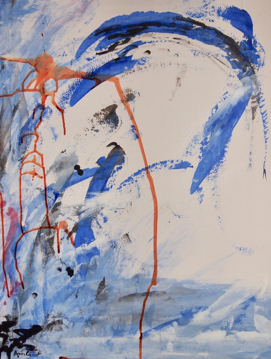 无题，2016（纸本水墨、丙烯） 作者 艾格尼丝·吉拉登