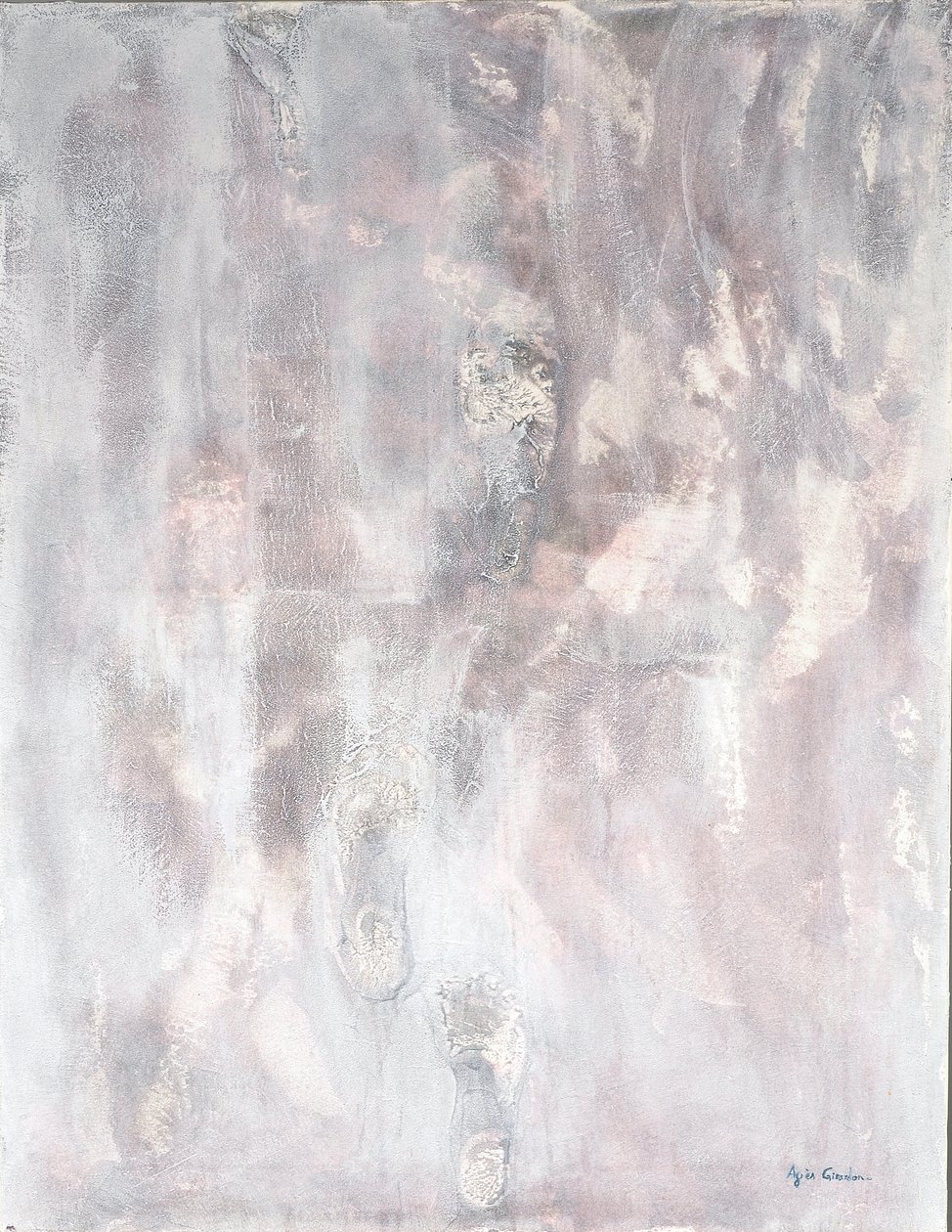 我们去哪里，2014 年（混合技术、沙和丙烯酸） 作者 艾格尼丝·吉拉登