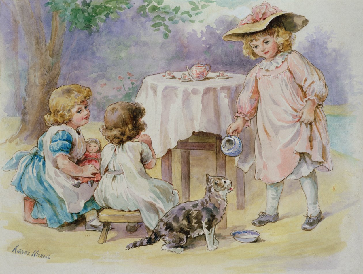 茶党，1876年 作者 艾格尼丝·尼科尔（Agnes Nicholl）