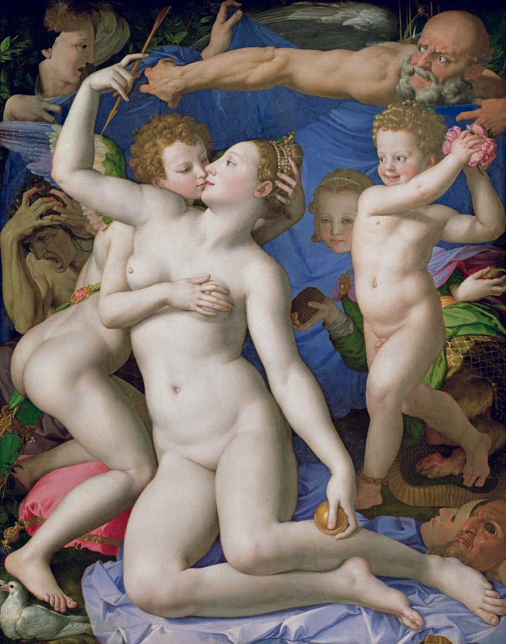 与金星和丘比特的寓言，c.1540-50 作者 Agnolo Bronzino