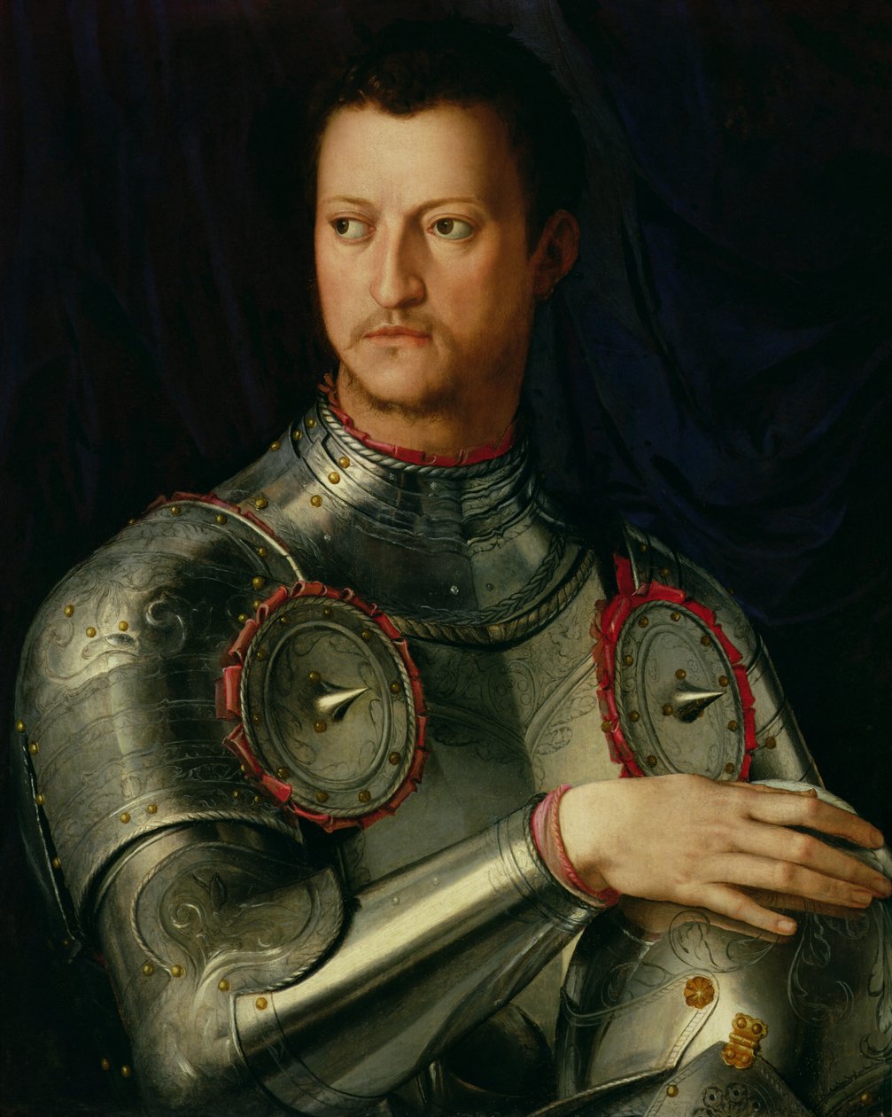 Cosimo I（1519-74）de Medici（面板上的蛋彩画）的肖像 作者 Agnolo Bronzino