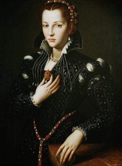 Lucrezia de Medici的肖像 作者 Agnolo Bronzino