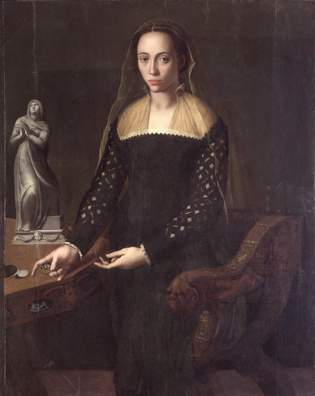 一位女士的肖像，1559年 作者 Agnolo Bronzino