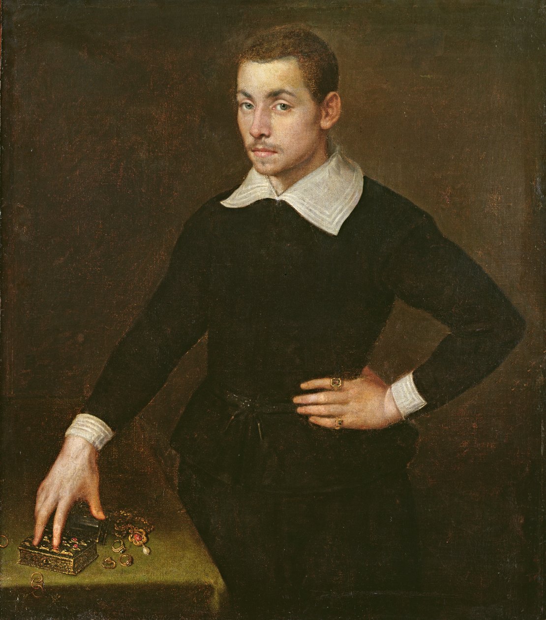 年轻佛罗伦丁的戈德史密斯的画像 作者 Agnolo Bronzino
