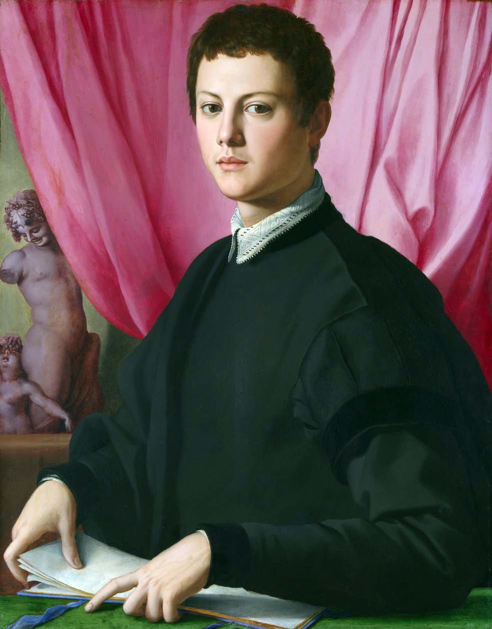 一名年轻男子的画像 作者 Agnolo Bronzino