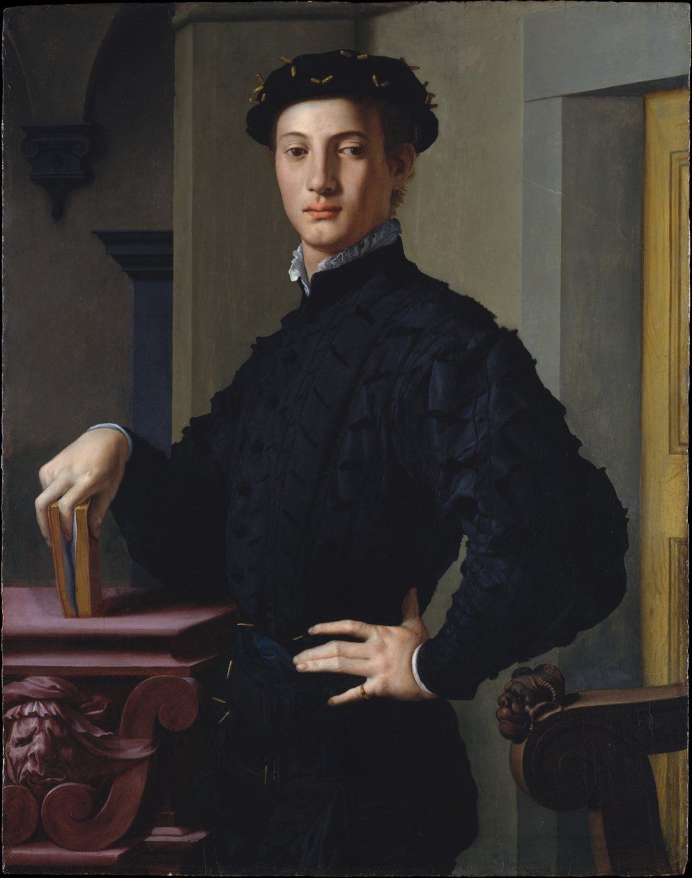 一名年轻男子的画像 作者 Agnolo Bronzino
