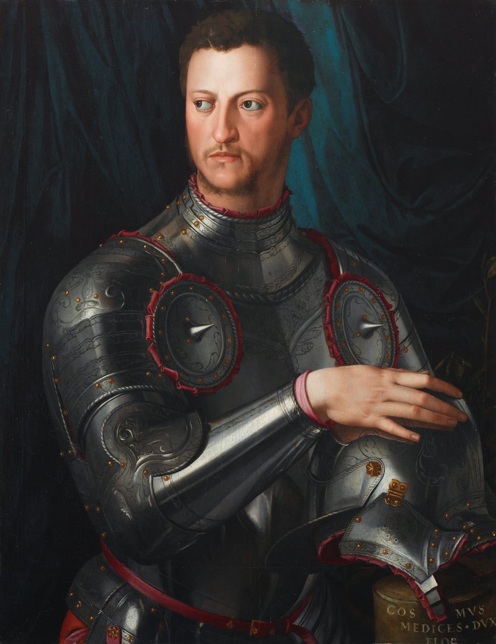 Cosimo I de Medici穿着盔甲 作者 Agnolo Bronzino