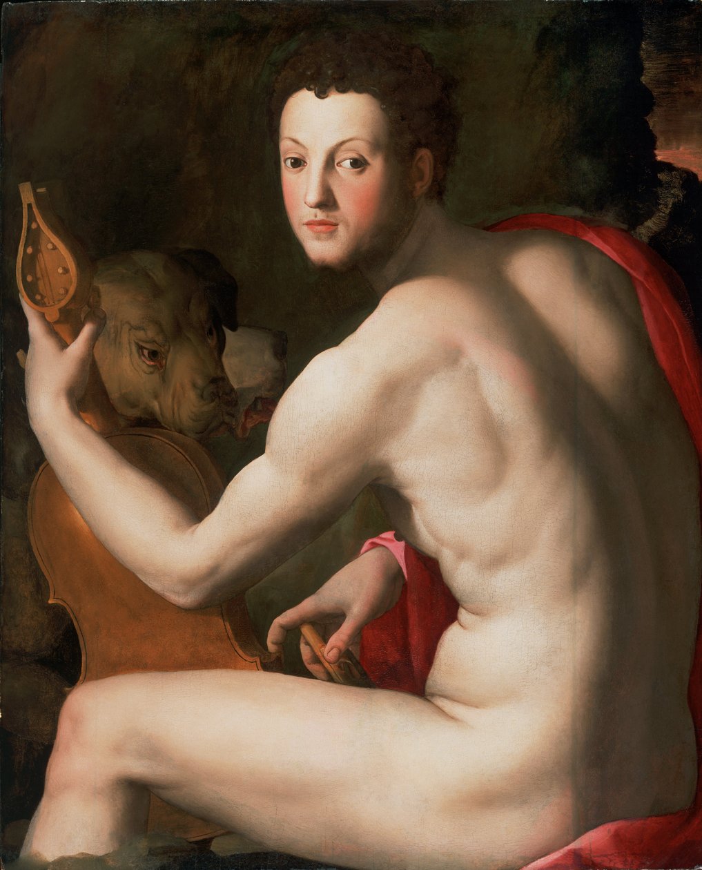 Cosimo I de Medici的肖像作为Orpheus 作者 Agnolo Bronzino