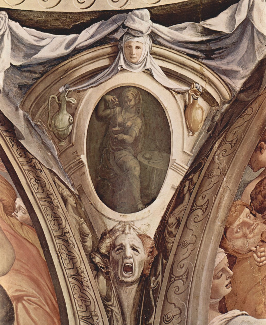 主要美德的寓言。 Eleonora Da Toledo教堂的壁画 作者 Agnolo Bronzino