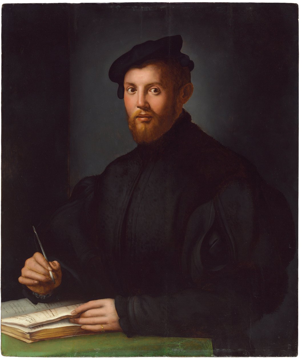 一个年轻人拿着一本书的肖像 作者 Agnolo Bronzino