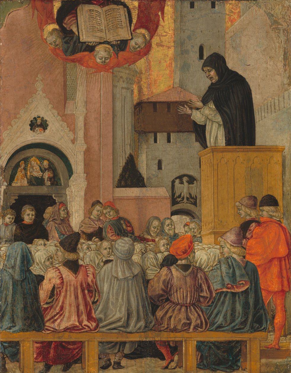 多米尼加传道，c。 1470（杨木板上蛋彩画） 作者 Agnolo degli Erri