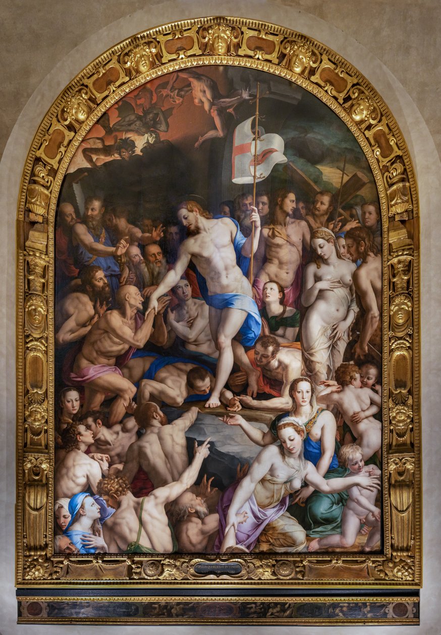 美第奇教堂：基督降临地狱 作者 Agnolo Bronzino