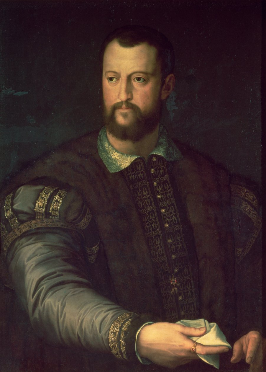 科西莫一世（1519-74）1559年肖像（布面油画） 作者 Agnolo Bronzino