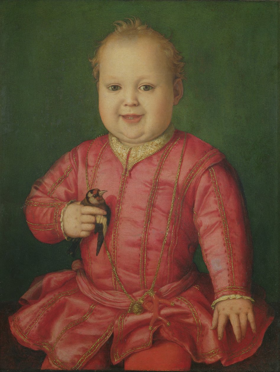 小时候乔凡尼·德·梅迪奇的肖像，约1545年（面板上的蛋彩画） 作者 Agnolo Bronzino