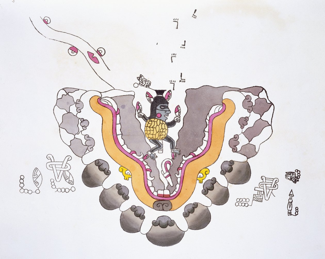 爱德华金（1795-1837）Lord Kingsborough的“墨西哥古物”插图，1831年至1848年出版 作者 阿戈斯蒂诺·阿格里奥