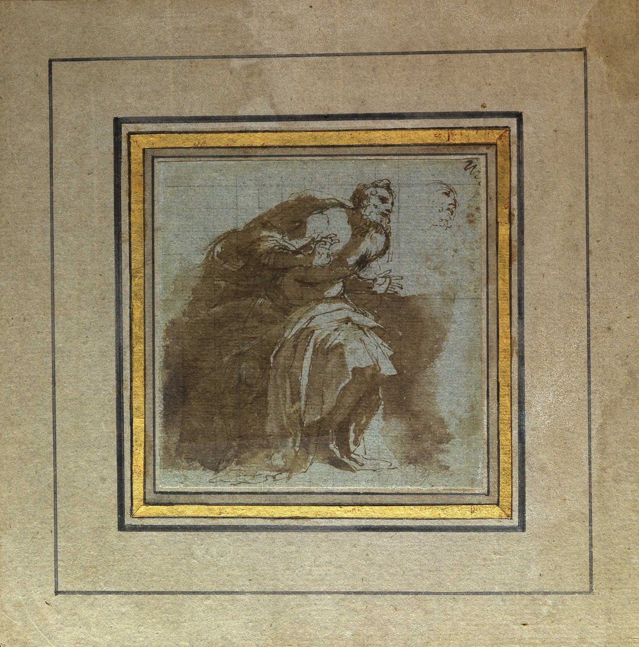 惊讶的老人形象 作者 阿戈斯蒂诺·卡拉奇（Agostino Carracci）
