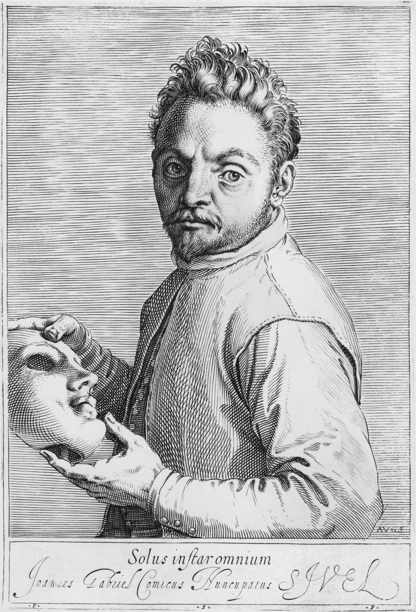 演员让加布里埃尔斯威尔 作者 阿戈斯蒂诺·卡拉奇（Agostino Carracci）