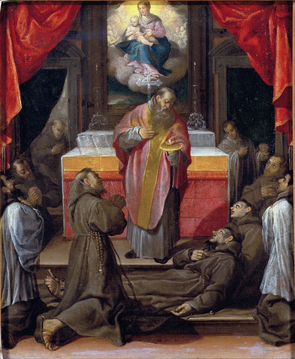 圣弗朗西斯的最后一次圣餐 作者 阿戈斯蒂诺·卡拉奇（Agostino Carracci）