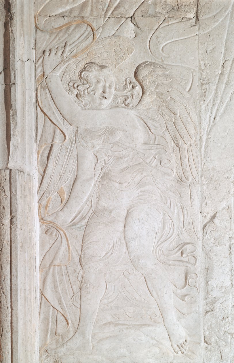 天使，c.1450-55（大理石） 作者 阿戈斯蒂诺·迪杜乔