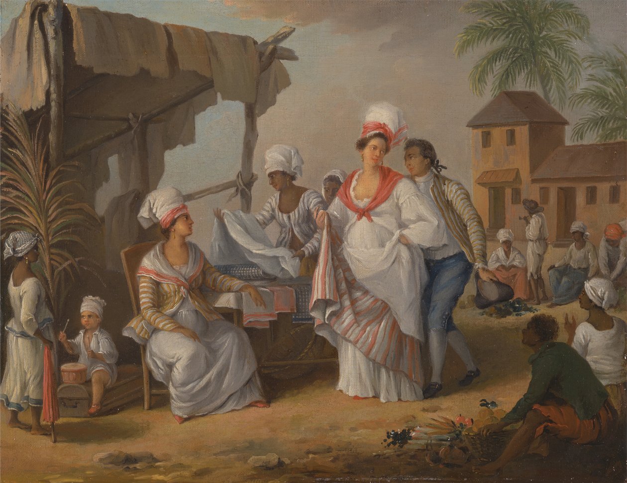 市场日，罗索，多米尼克，约1780年。 作者 阿戈斯蒂诺·布鲁尼亚斯（Agostino Brunias）