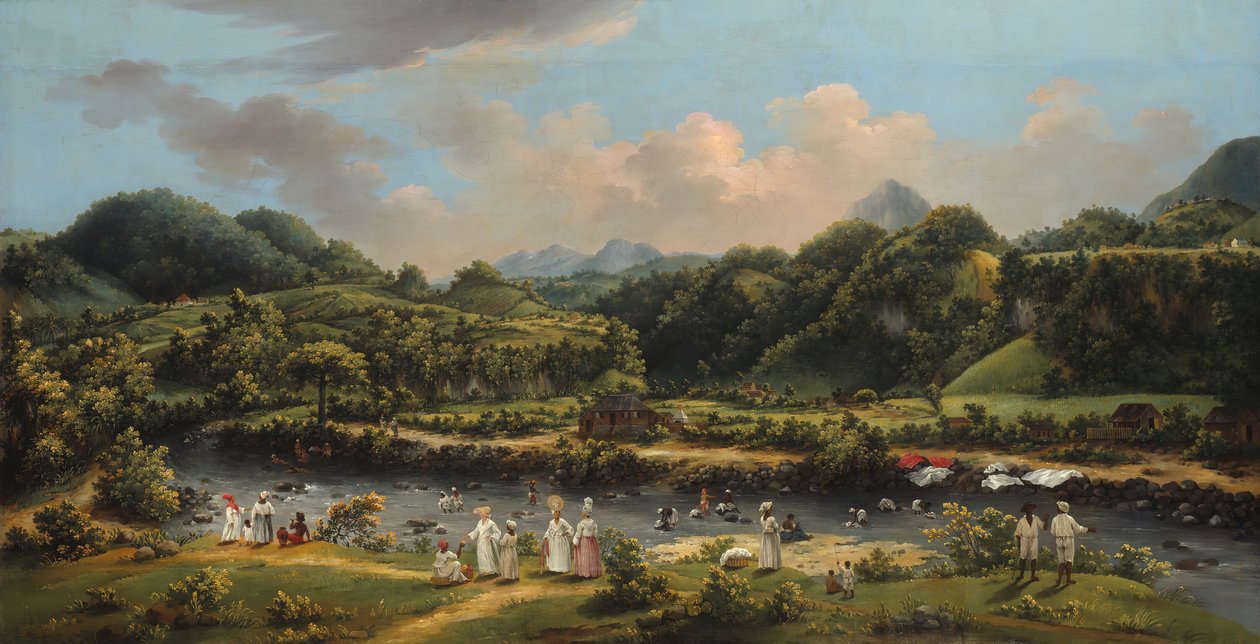 多米尼加罗索河上的风景，177080。 作者 阿戈斯蒂诺·布鲁尼亚斯（Agostino Brunias）