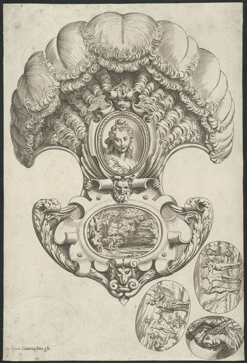 扇形头饰 作者 阿戈斯蒂诺·卡拉奇（Agostino Carracci）