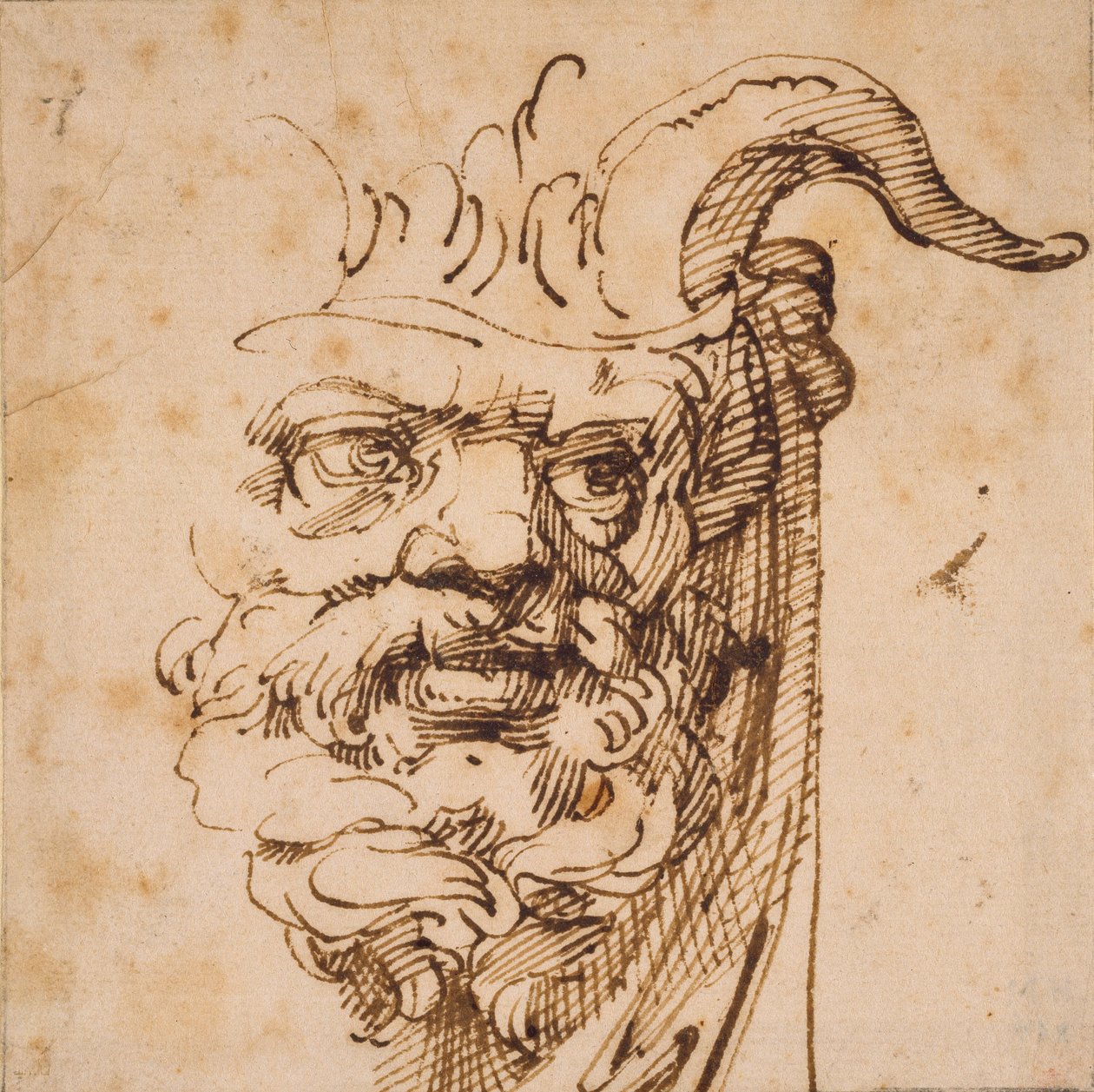 1570-1602年的Silvan面具 作者 阿戈斯蒂诺·卡拉奇（Agostino Carracci）