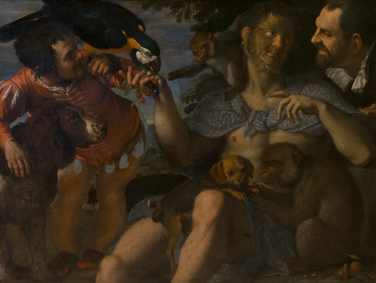 Arrigo Peloso, Pietro Matto and Amon Nano, 约1598年。 作者 阿戈斯蒂诺·卡拉奇（Agostino Carracci）