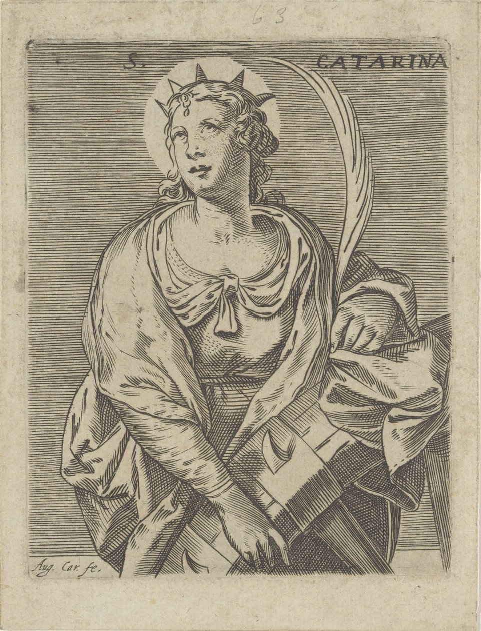 Catharina van Alexandrië
S.卡塔琳娜（物品上的标题） 作者 阿戈斯蒂诺·卡拉奇（Agostino Carracci）