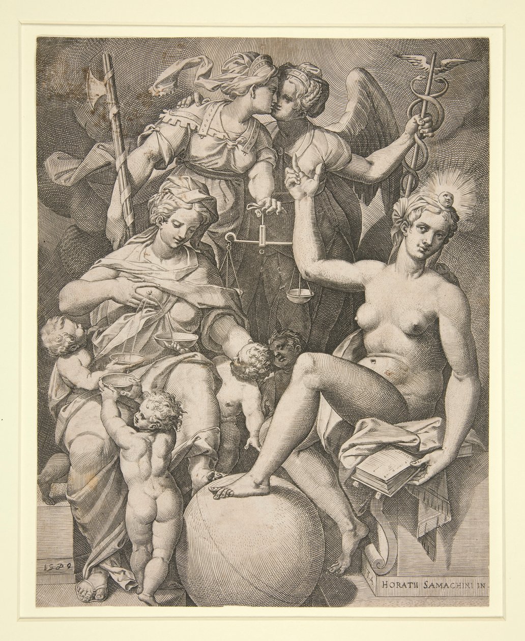 慈善、正义、真理与和平 作者 阿戈斯蒂诺·卡拉奇（Agostino Carracci）