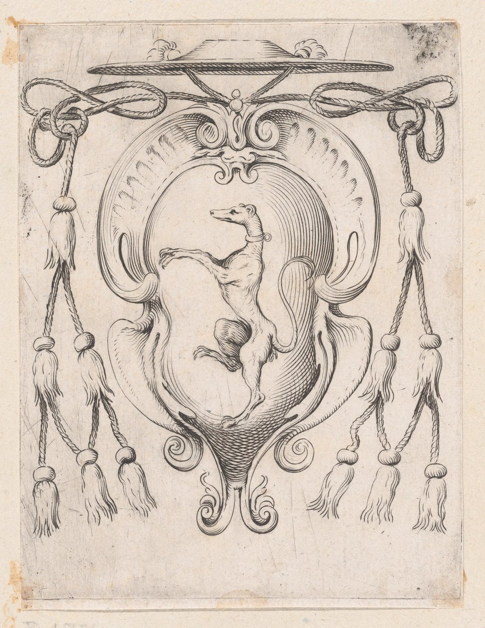 Sampieri家族的红衣主教的纹章，1590-95。 作者 阿戈斯蒂诺·卡拉奇（Agostino Carracci）