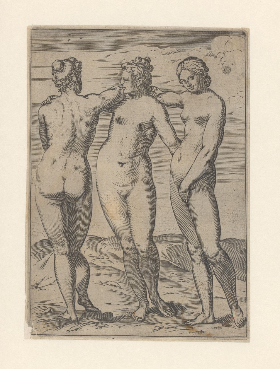 美惠三女神 拉西维（系列标题） 作者 阿戈斯蒂诺·卡拉奇（Agostino Carracci）