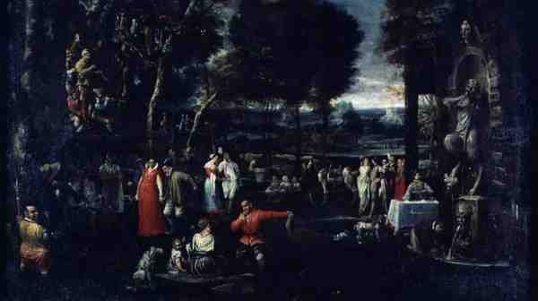 宴请Champetre或Fete Milanese，1584 作者 阿戈斯蒂诺·卡拉奇（Agostino Carracci）