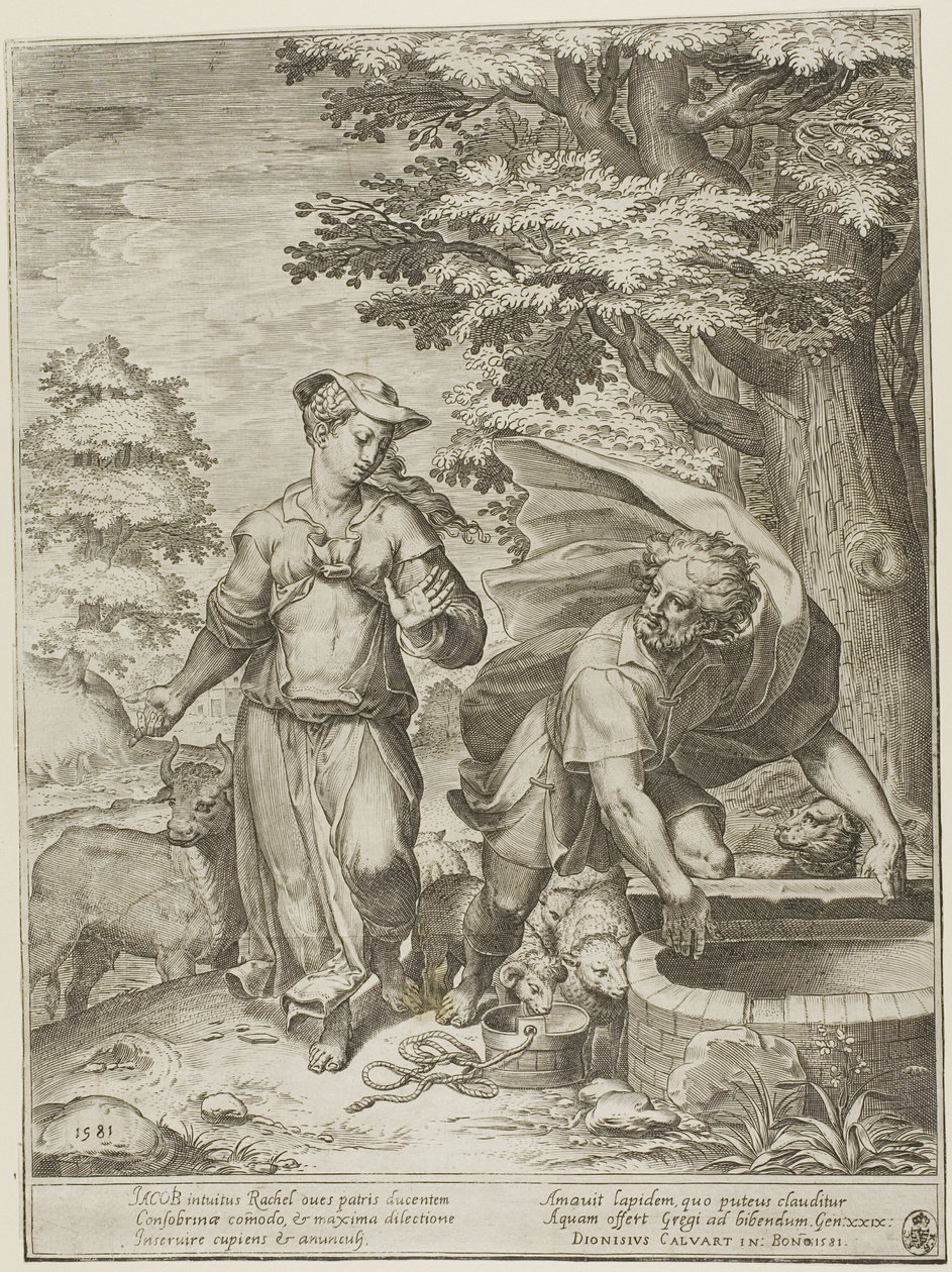 雅各和拉结 作者 阿戈斯蒂诺·卡拉奇（Agostino Carracci）