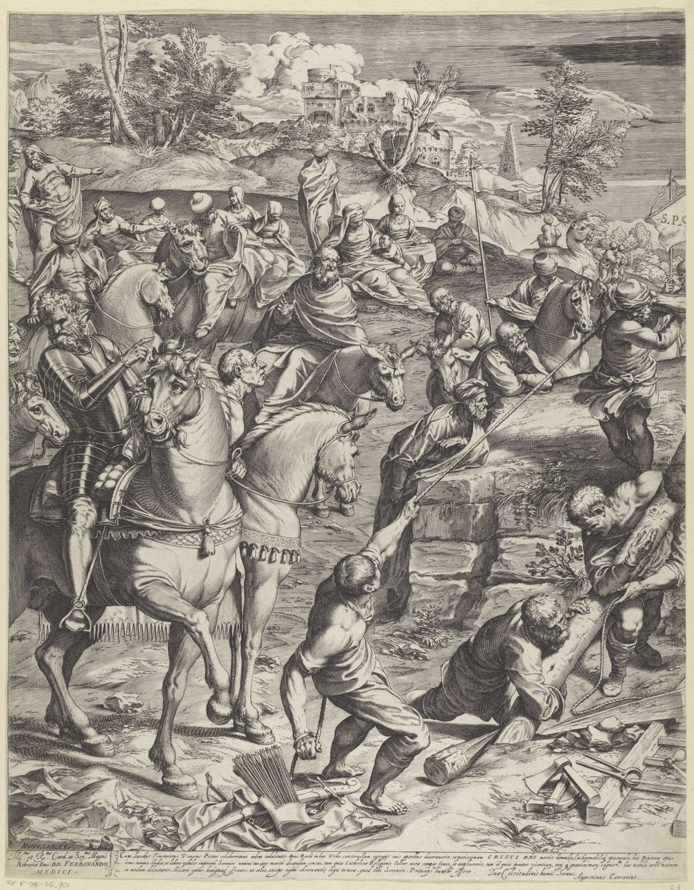基督受难（左侧部分） 作者 阿戈斯蒂诺·卡拉奇（Agostino Carracci）