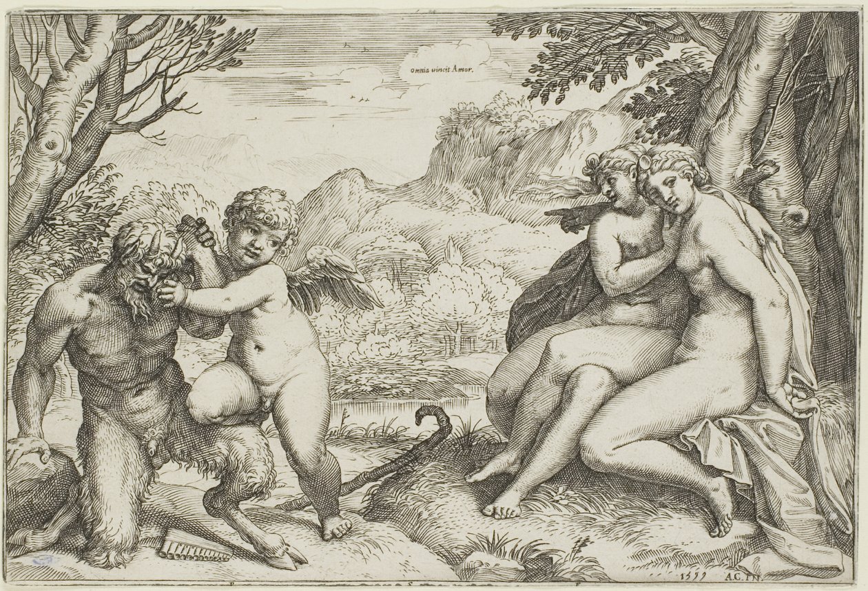 爱能战胜一切 作者 阿戈斯蒂诺·卡拉奇（Agostino Carracci）