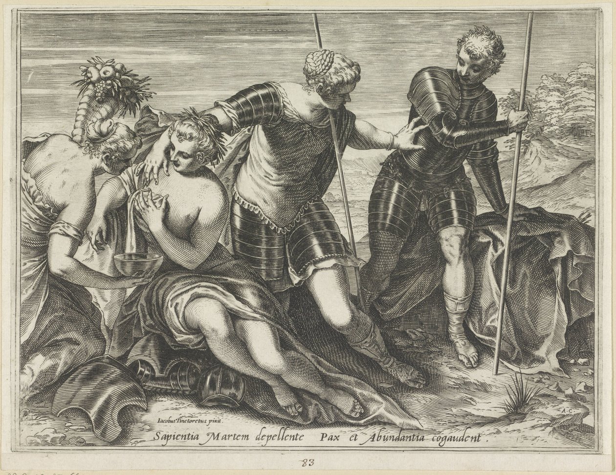 被密涅瓦送走的火星 作者 阿戈斯蒂诺·卡拉奇（Agostino Carracci）