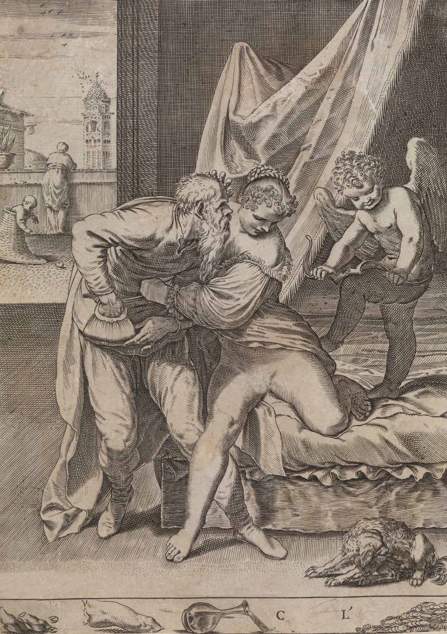 万事胜金，约1590-95年。 作者 阿戈斯蒂诺·卡拉奇（Agostino Carracci）