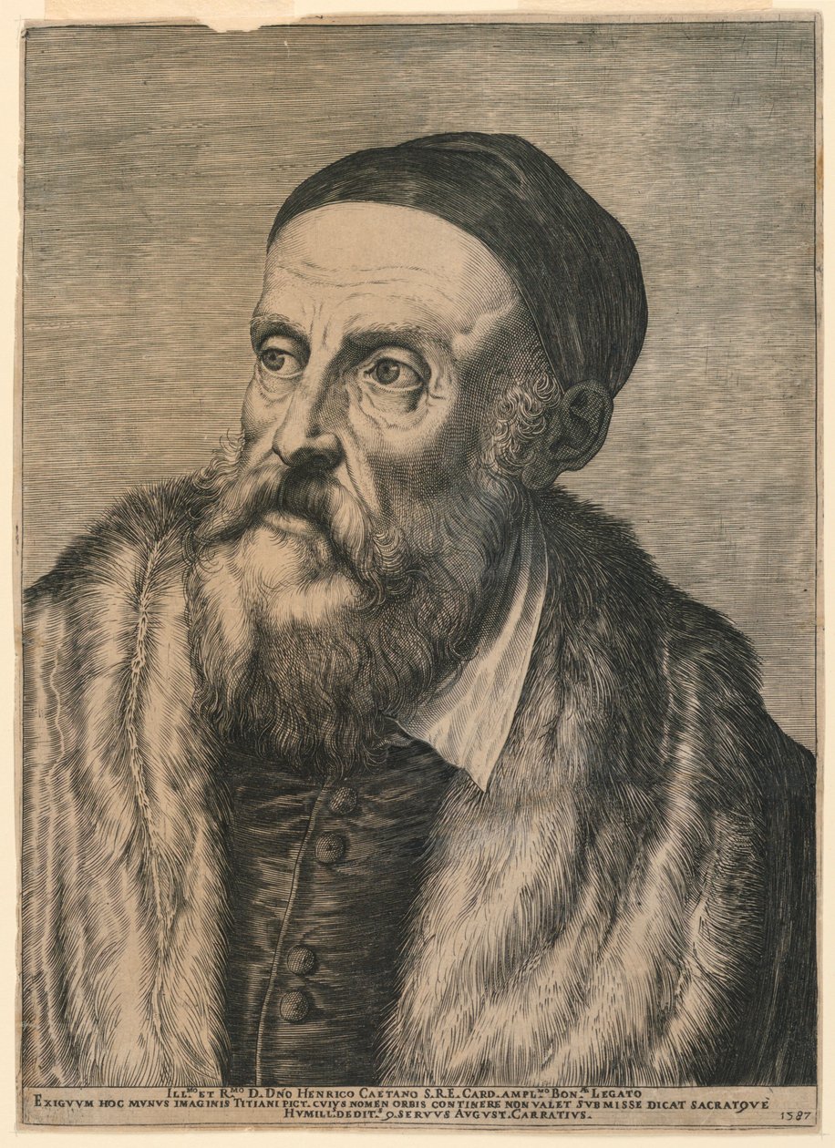 提香肖像 作者 阿戈斯蒂诺·卡拉奇（Agostino Carracci）