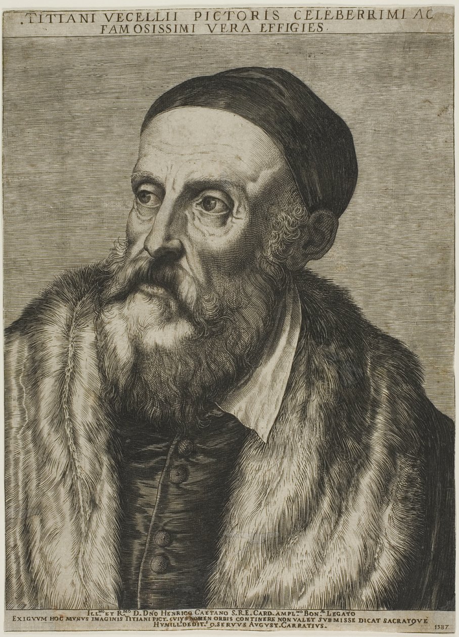 提香肖像 作者 阿戈斯蒂诺·卡拉奇（Agostino Carracci）