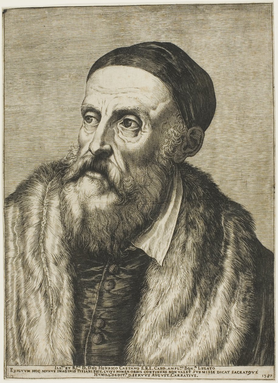 提香肖像 作者 阿戈斯蒂诺·卡拉奇（Agostino Carracci）
