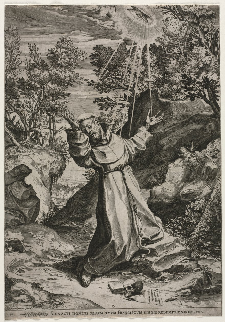 圣弗朗西斯（St. 作者 阿戈斯蒂诺·卡拉奇（Agostino Carracci）