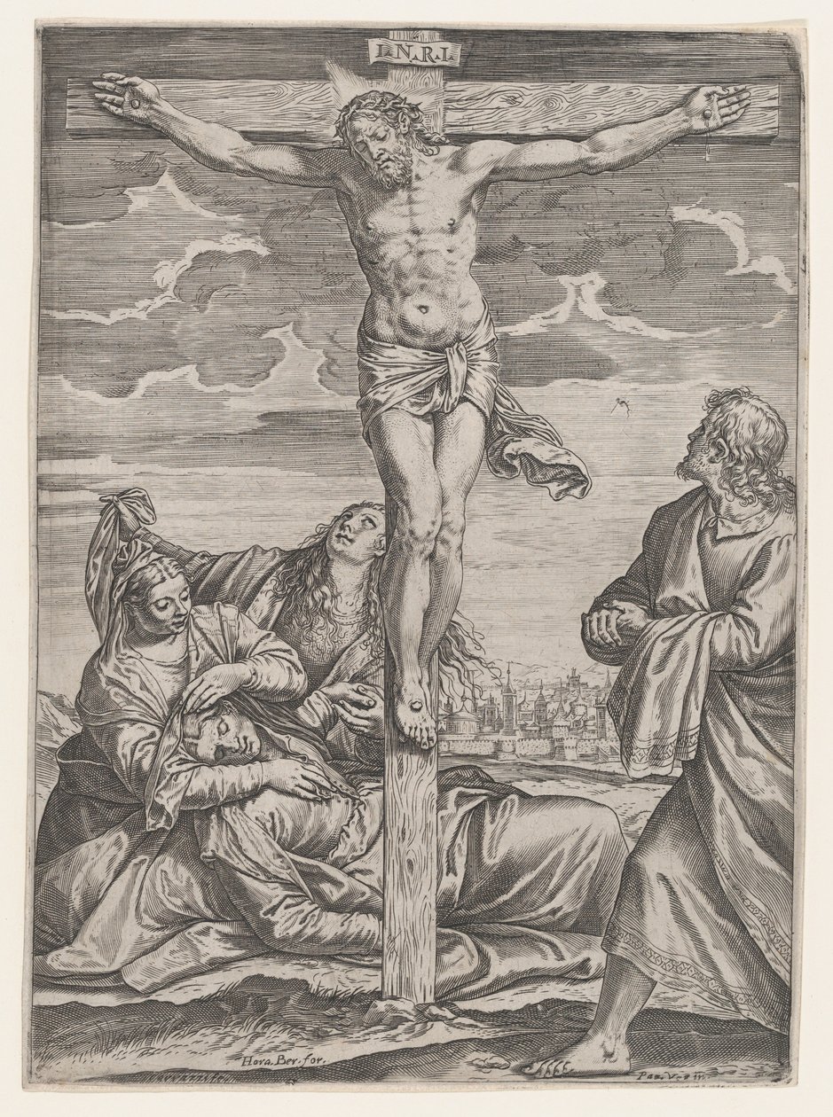 十字架》，1582年。 作者 阿戈斯蒂诺·卡拉奇（Agostino Carracci）
