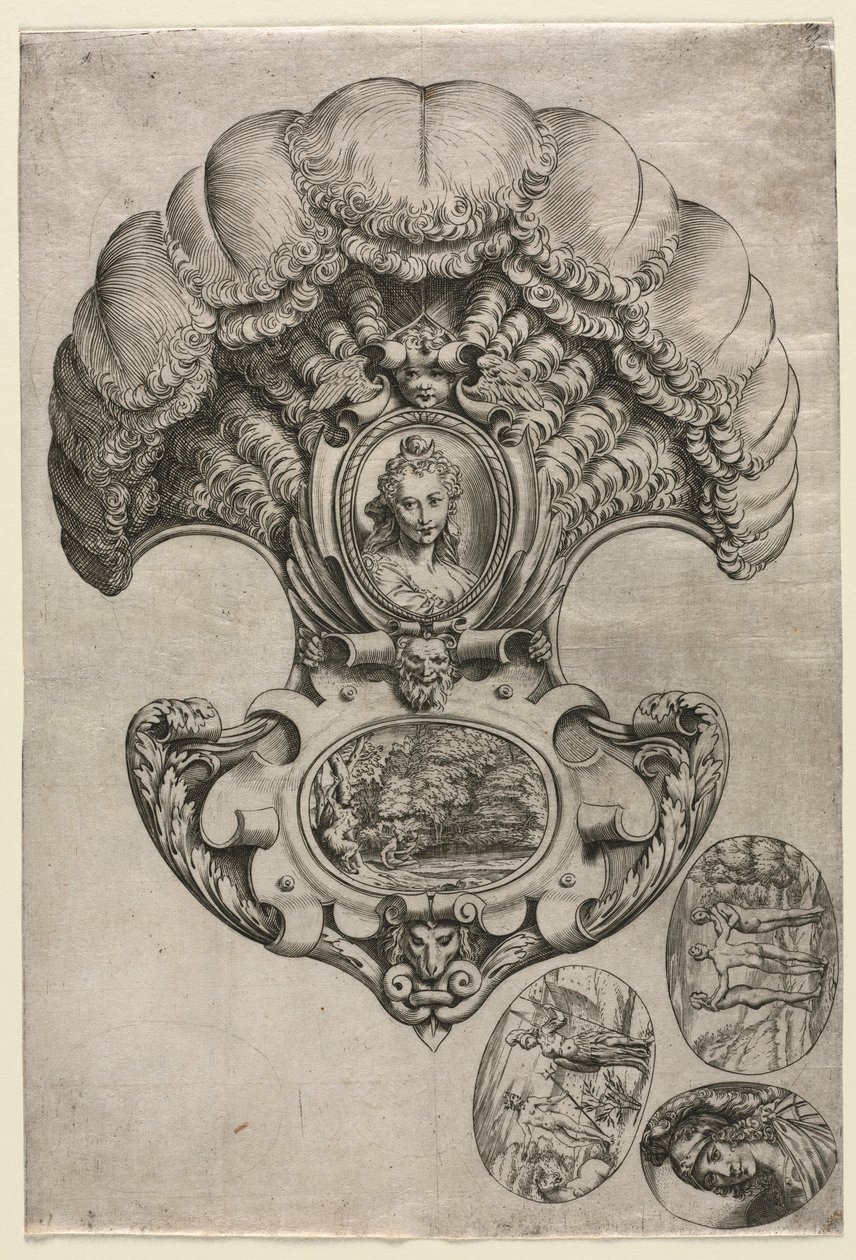 风扇LEventail，c。 1589-1595。 作者 阿戈斯蒂诺·卡拉奇（Agostino Carracci）